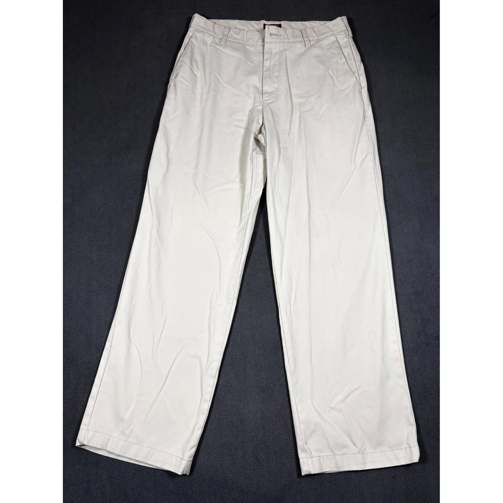 Merona The Ultimate Khaki Pants Men's 30x30 Ivory Slash Pockets Straight Leg